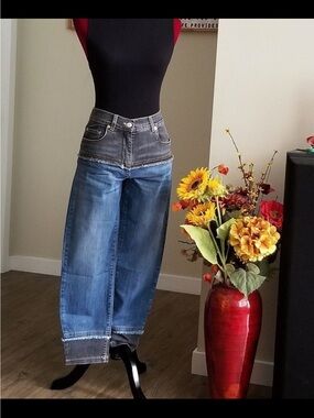 Really Cool Moschino Two-Tone  Jeans in Blue and Gray